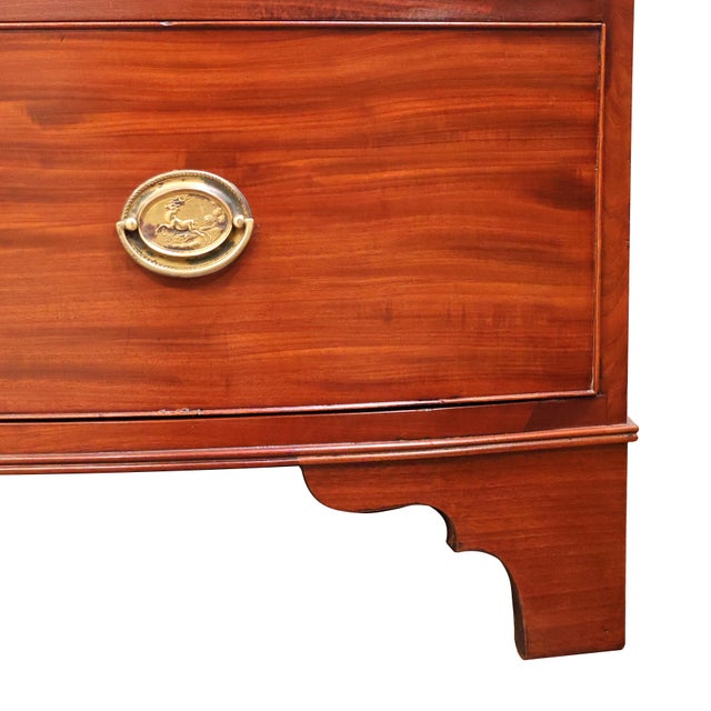 Brown Georgian Mahogany Chest of Five Drawers, Circa 1820s For Sale - Image 8 of 10