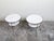 Pair of Italian Midcentury Steel Side Tables with Marble Tops and Shelves For Sale In Atlanta - Image 6 of 11