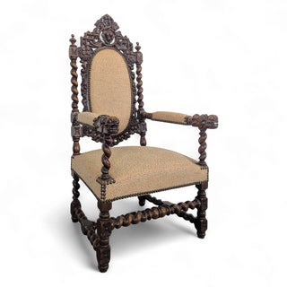 Louis XIII Oak Armchair For Sale