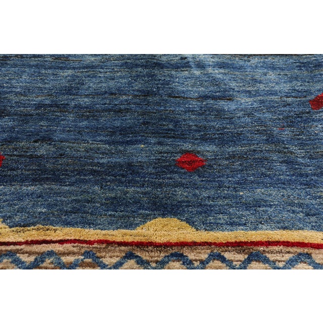 Late 20th Century Vintage Persian Gabbeh Rug, 05'01 X 06'05 For Sale - Image 5 of 10