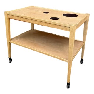 Mid 20th Century Thams Kvalitet Mahogany Danish Modern Bar Cart For Sale
