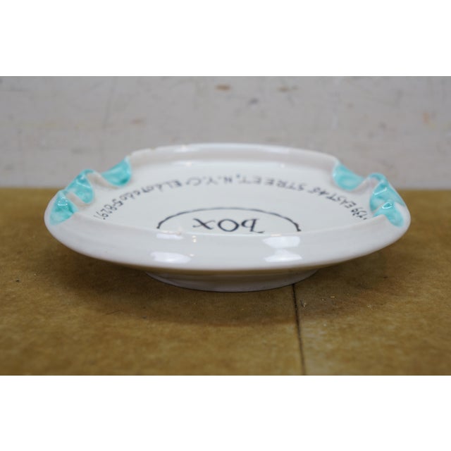 1950s 1950s Press Box Steakhouse Manhattan Nyc Ashtray by Casa Dell'Arte Italy 6" For Sale - Image 5 of 12
