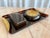 Mid-Century Modern Mid-Century Tortoiseshell Acrylic Glass and Brass Centrepieces from Guzzini, Italy, 1970s, Set of 3 For Sale - Image 3 of 16