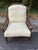 Wood Vintage McGuire Rattan Lounge Chair and Ottoman With New Upholstery For Sale - Image 7 of 11