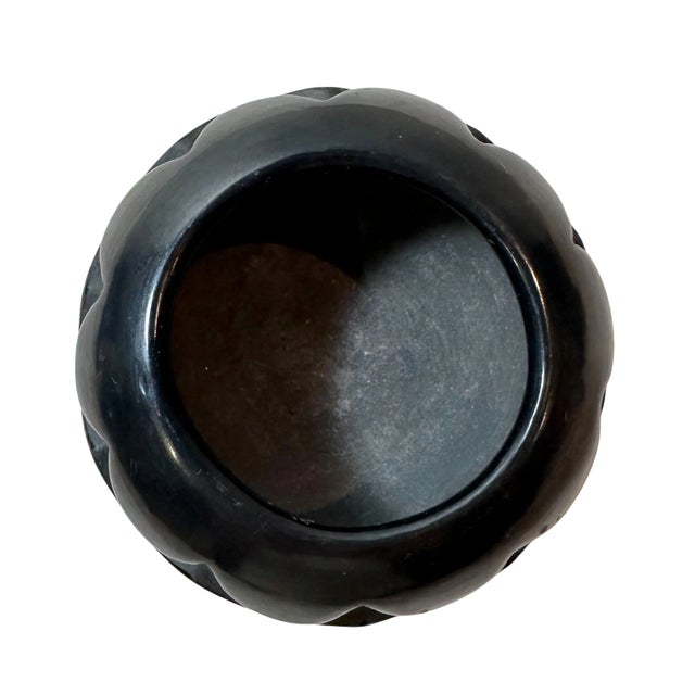1970s Black Santa Clara Pottery Bowl For Sale - Image 4 of 5