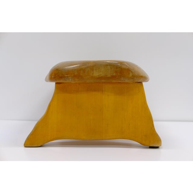 1970s 1970s Organic Modern Live-Edge Wood Footstool For Sale - Image 5 of 8