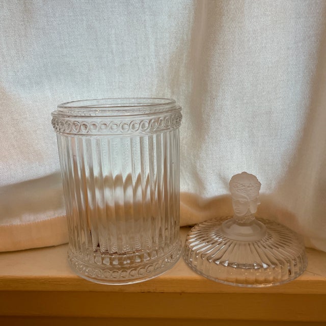 Mid 20th Century Glass Three Head Lidded Jar For Sale - Image 5 of 7