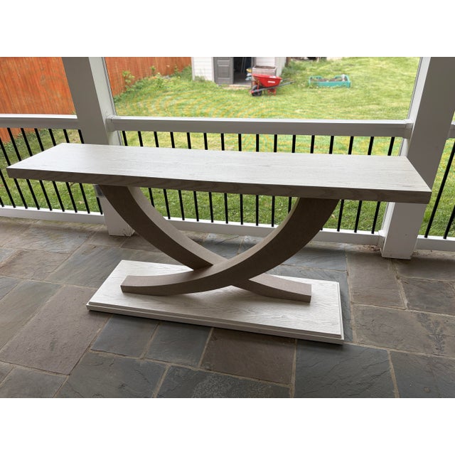 Wood Ensemble Console Attributed to Maitland-Smith For Sale - Image 7 of 12