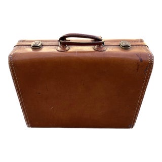 1950s Hartmann Knocabout Vintage Suitcase Brown Leather For Sale