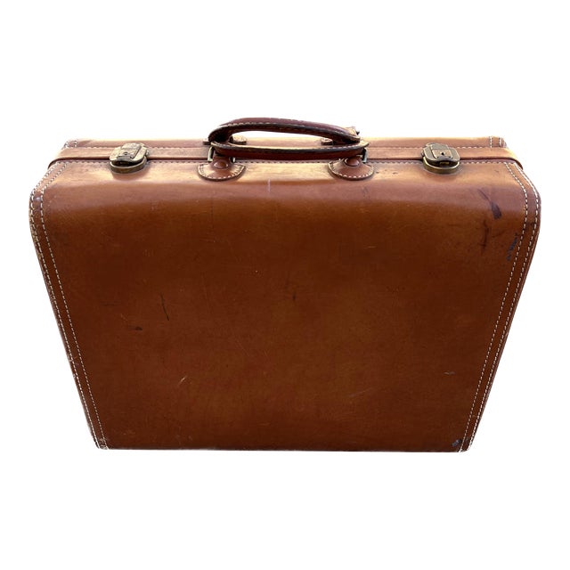 1950s Hartmann Knocabout Vintage Suitcase Brown Leather For Sale