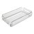 1980s Dorothy Thorpe Style Sculptural Rectangle Clear Lucite Serving Tray For Sale