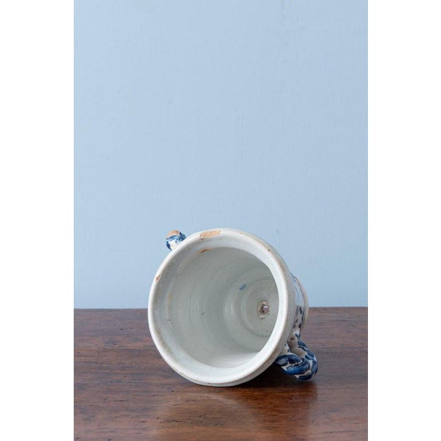17th Century Nevers Faience Blue and White Jasmine Vases, Set of 2 For Sale - Image 16 of 18