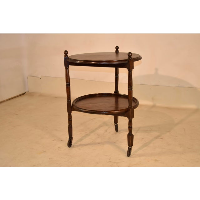 English English Oak Round Bar Cart, Circa 1920 For Sale - Image 3 of 7