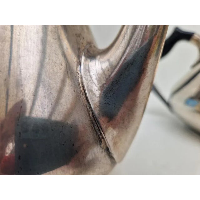 Modern Silver-Plated Tea & Coffee Pot, Denmark, 1950s, Set of 2 For Sale - Image 3 of 9