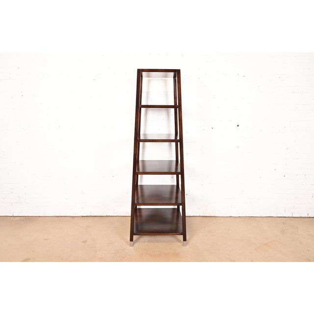 Brown Baker Furniture Modern Mahogany Etagere For Sale - Image 8 of 10