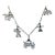 1960s Deco Platinum Charm Necklace For Sale