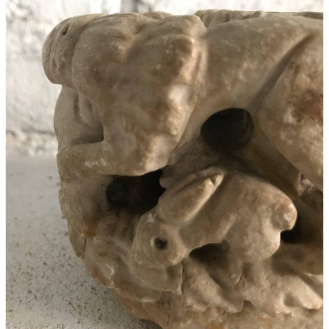 Late 19th century carved stone bowl found in Italy Appears to be Asian in style with animal figures throughout - or marble...