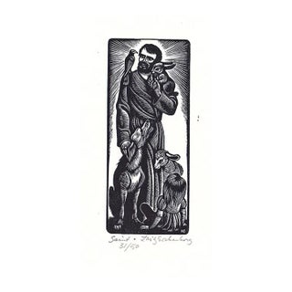Fritz Eichenberg Saint Francis Wood Engraving For Sale