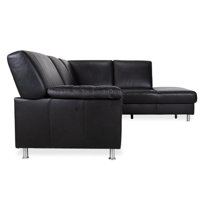 Concept Plus Corner Sofa in Black Leather from Ewald Schillig For Sale - Image 13 of 17