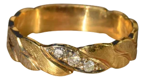 The Tuttle: Men's Vintage Yellow Gold and Diamond Eternity Band