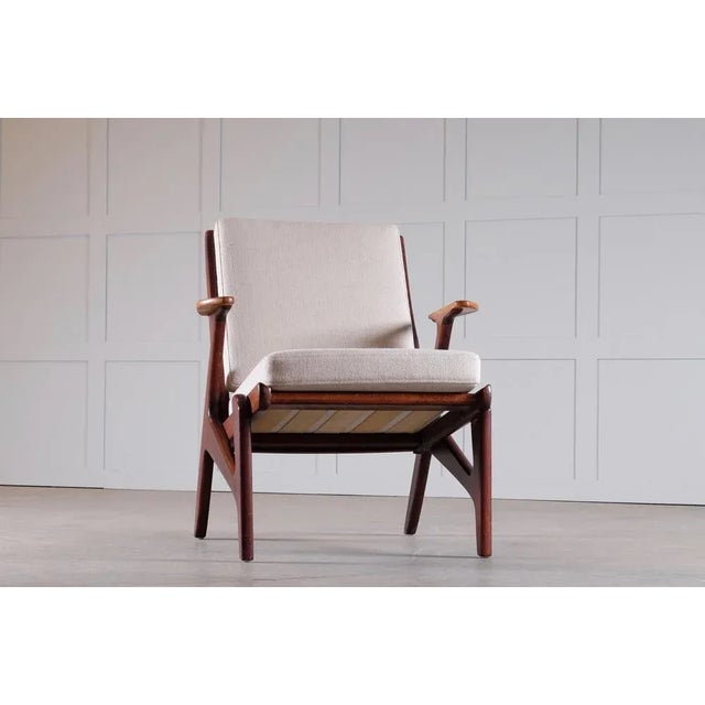 Gold Scandinavian Easy Chair, 1960s For Sale - Image 8 of 11