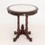 Victorian Chinoiserie Style Mahogany Center Table, with white alabaster inset circular top above bamboo motif supports....