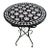 Chebka' Contemporary Round Iron Table With Mosaic Artwork For Sale