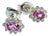 Diamond Sapphire Earrings 18k Gold Stud 0.90 TCW Certified For Sale
