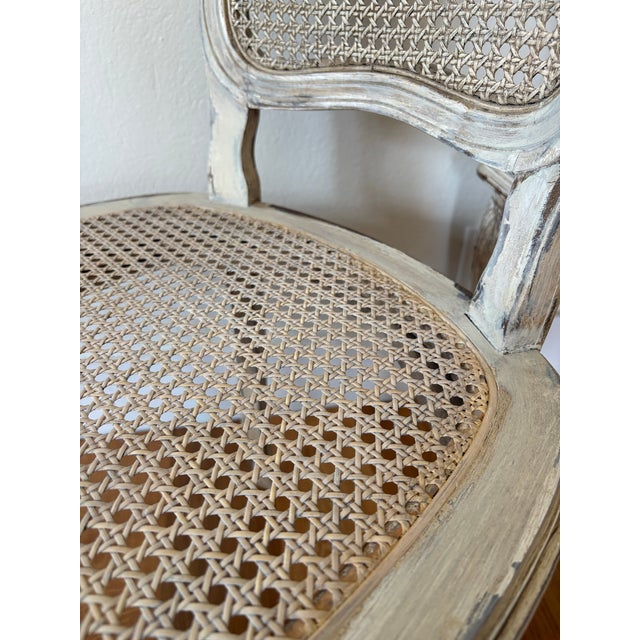 1940s Pair Louis XV Style Caned Back/Seat Accent Chairs For Sale - Image 12 of 12