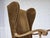 Scandinavian Wingback in Corduroy and Carved Oak, 1970s For Sale - Image 11 of 18