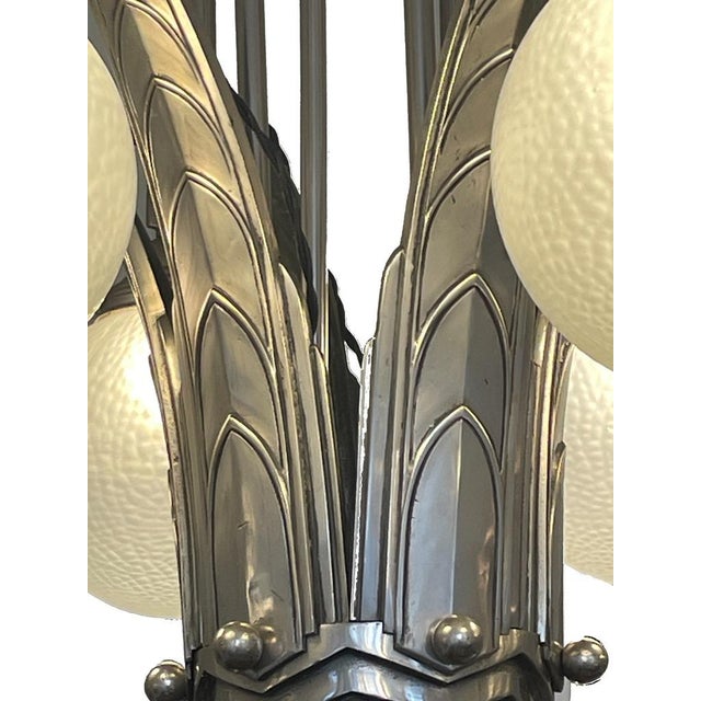 1930s Art Deco Ceiling Lamp by Simonet Frères, 1930 For Sale - Image 5 of 13