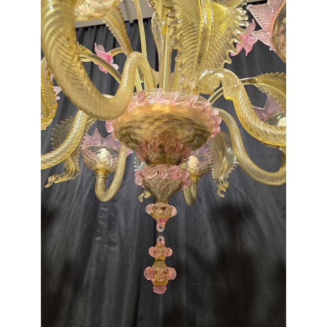 Murano Glass Chandeliers, 1980s, Set of 2 For Sale - Image 6 of 15