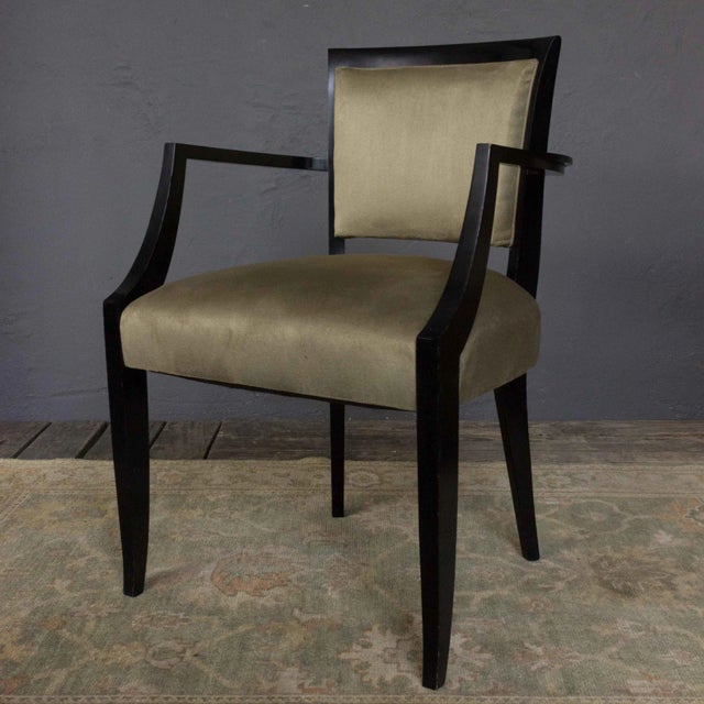 An exceptional reproduction of a 1940s Normandy style bridge armchair. Bring an air of effortless grace and timeless...