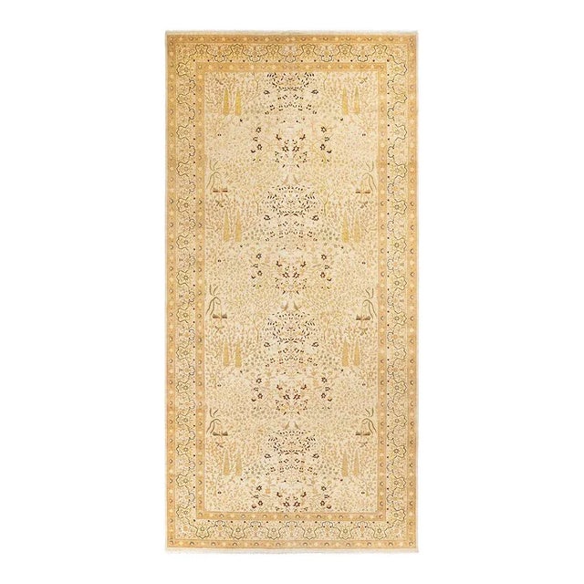 Mogul Collection Hand-Knotted Area Rug - Ivory 8' 1" x 17' 0" For Sale - Image 4 of 4
