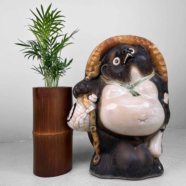 Mid-Century Modern Large Decorative Tanuki Statue, 1970s For Sale - Image 3 of 14