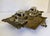 Brass Antique French Victorian Brass Double Inkwell Desk Set With Crystal Inkwells For Sale - Image 8 of 10