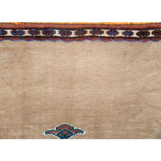 Tan Early 20th Century Afshar Sofreh Rug For Sale - Image 8 of 12