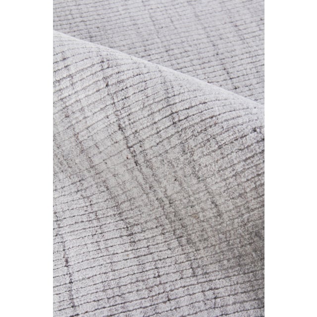 Hamm Hand loom Wool/Viscose Silver Rug-12'x15' For Sale In Los Angeles - Image 6 of 8