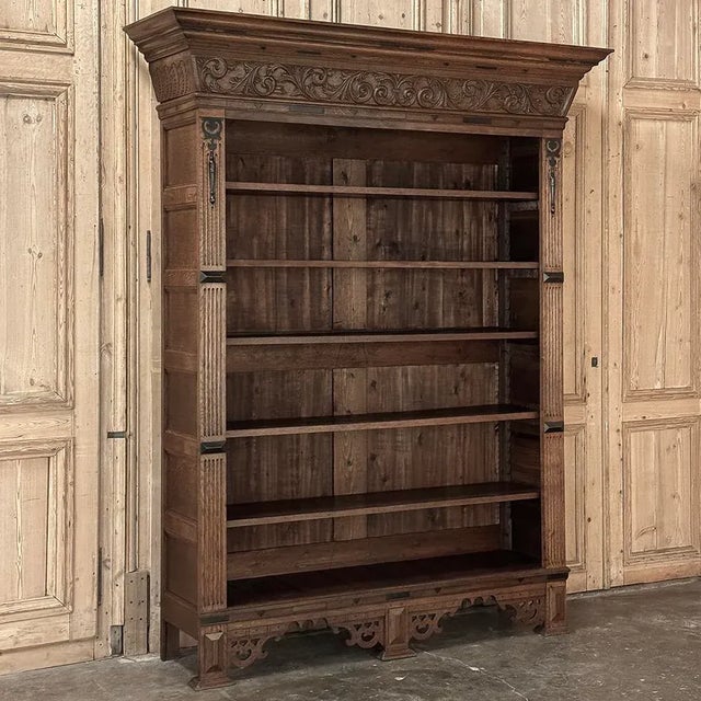 チェスト・キャビネット Antique Book open Shelf Caster victorian-oak-open-adjustable-