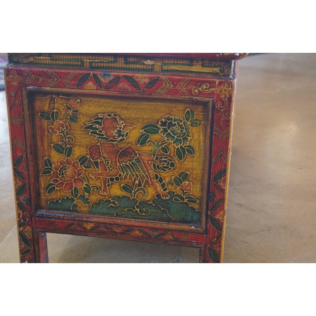 Wood Early 20th Century Tibetan Meditation Altar Table For Sale - Image 7 of 13