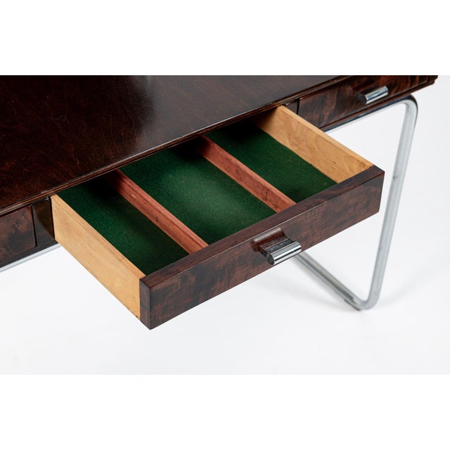 Rare Fritz Hansen Model S214 Tubular Steel Dressing Table Attributed to Mart Stam Denmark 1930s For Sale - Image 14 of 18