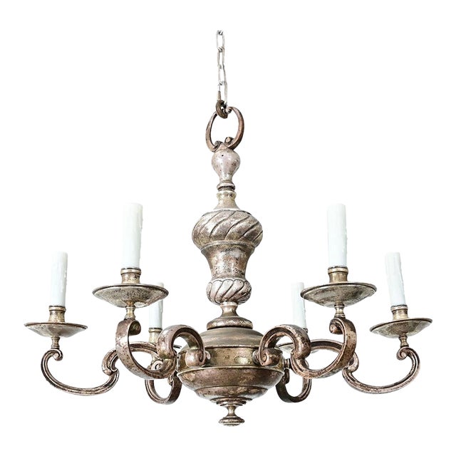 Early 20th Century French Bronze Chandelier For Sale