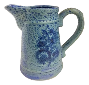 Vintage Periwinkle Blue Ceramic Pitcher