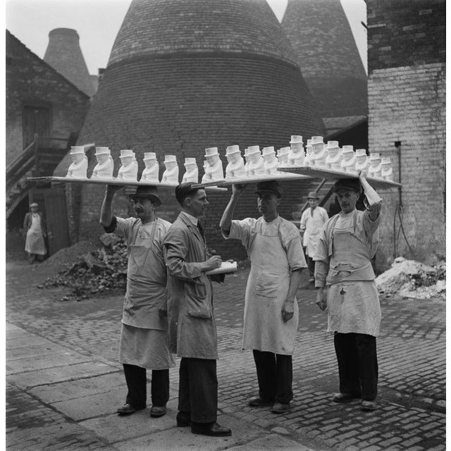Churchill Toby Jugs A factory making Toby Jugs with the face of British Prime Minister Winston Churchill, during World War...