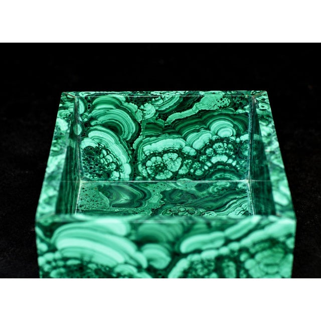 Malachite Box Butterfly and Lake Italian Crafted Gemstone Box For Sale - Image 18 of 18