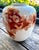 Late 20th Century Vintage Japanese Hand-Painted Porcelain Floral Vase in Rust and Blush Tones For Sale - Image 5 of 11