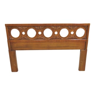 Mid 20th Century Henredon Fruitwood Full Size Headboard For Sale