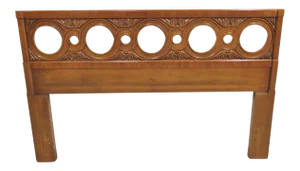 Mid 20th Century Henredon Fruitwood Full Size Headboard