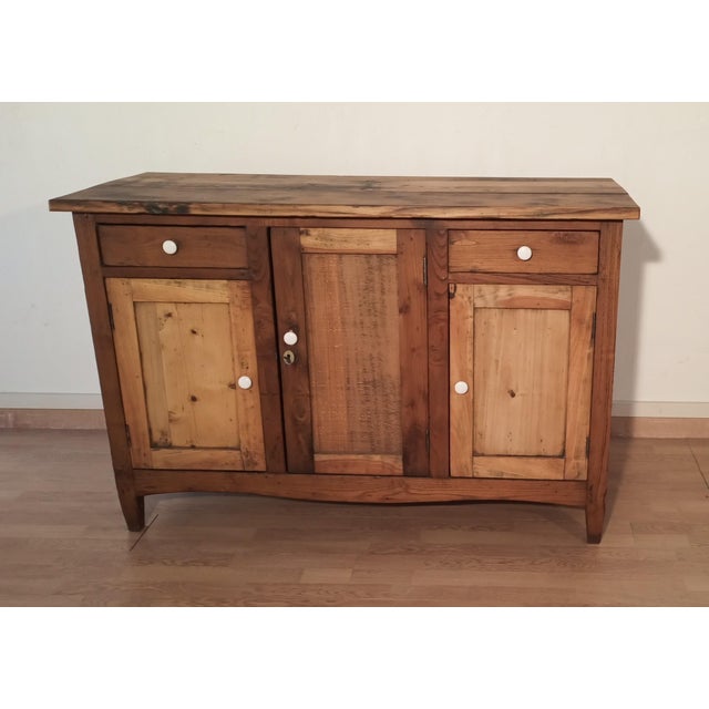 Rustic Vintage Italian Pine Sideboard, 1930s For Sale - Image 3 of 18