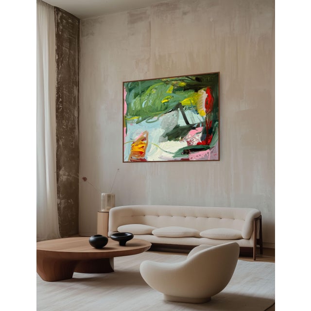 Contemporary Abstract Oil on Canvas "For a While" by Petra Schott For Sale - Image 4 of 5
